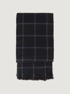 BUFANDA CHECKS AZUL MARINO