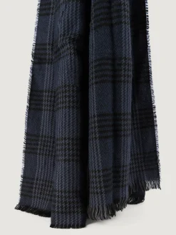 BUFANDA CHECKS AZUL MARINO