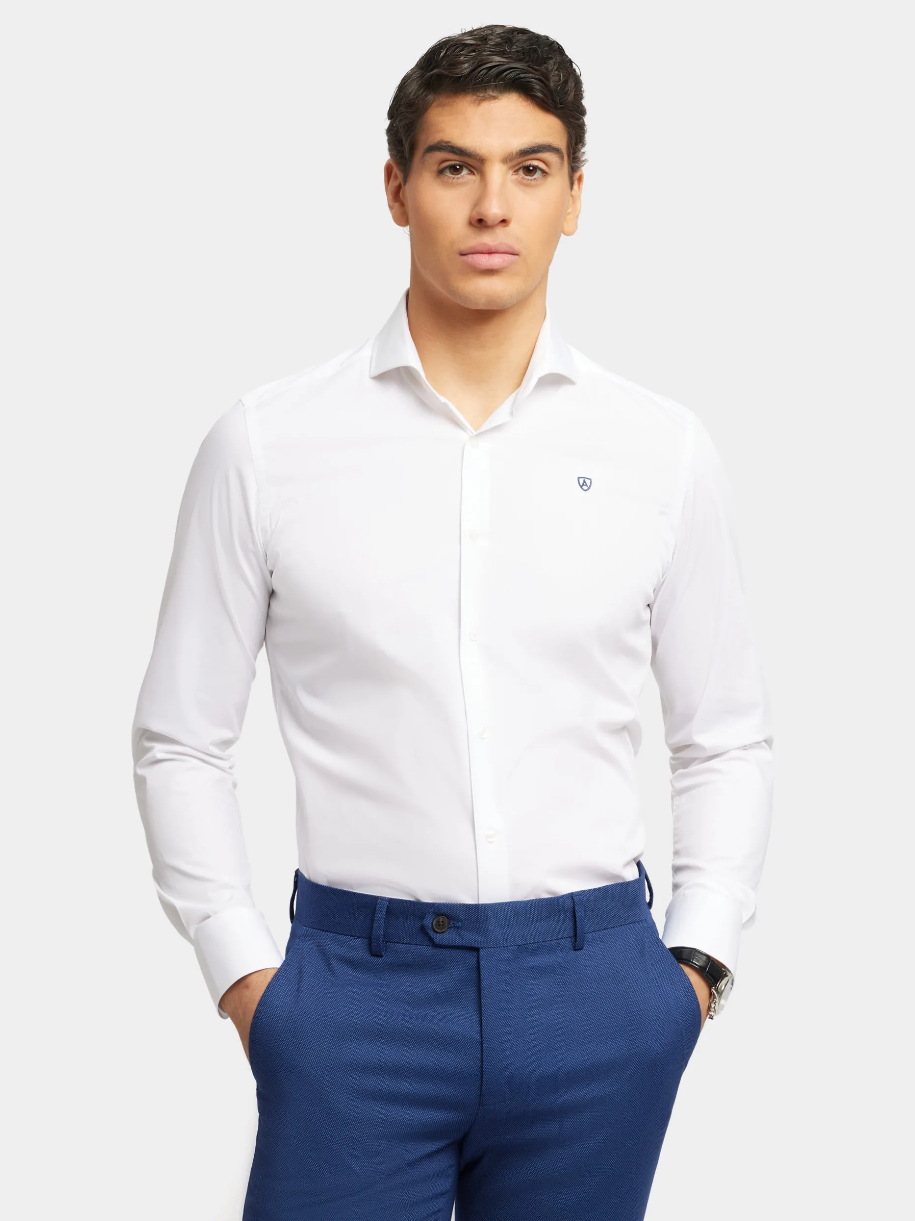 CAMISA COMFORT FIL A FIL BLANCO