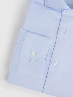 CAMISA COMFORT FIL A FIL CELESTE