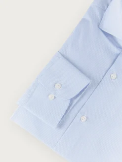 CAMISA COMFORT MICRO CHECKS CELESTE