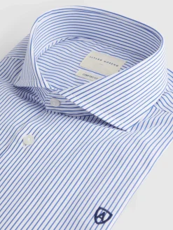 CAMISA COMFORT RAYAS AZUL