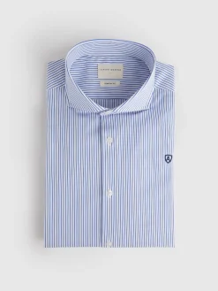 CAMISA COMFORT RAYAS AZUL