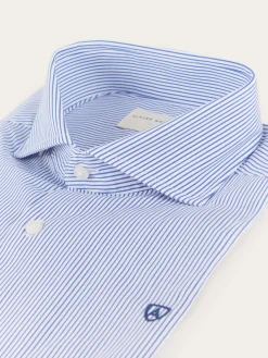 CAMISA COMFORT RAYAS AZUL