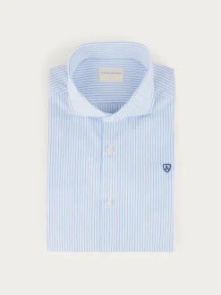 CAMISA COMFORT STRIPES CELESTE