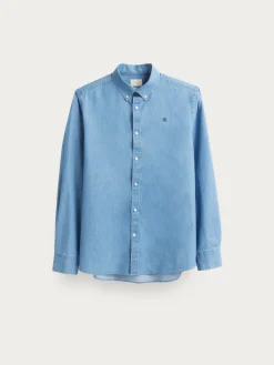 CAMISA DENIM B.DOWN AZUL