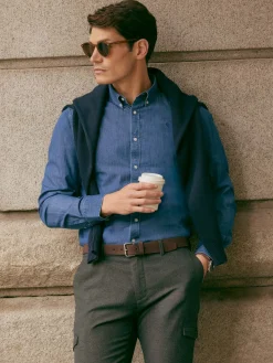 CAMISA DENIM B.DOWN AZUL MARINO