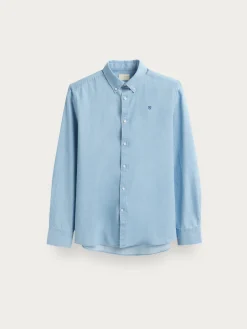 CAMISA DENIM B.DOWN CELESTE