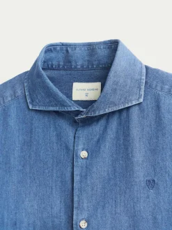 CAMISA DENIM JACK AZUL MARINO