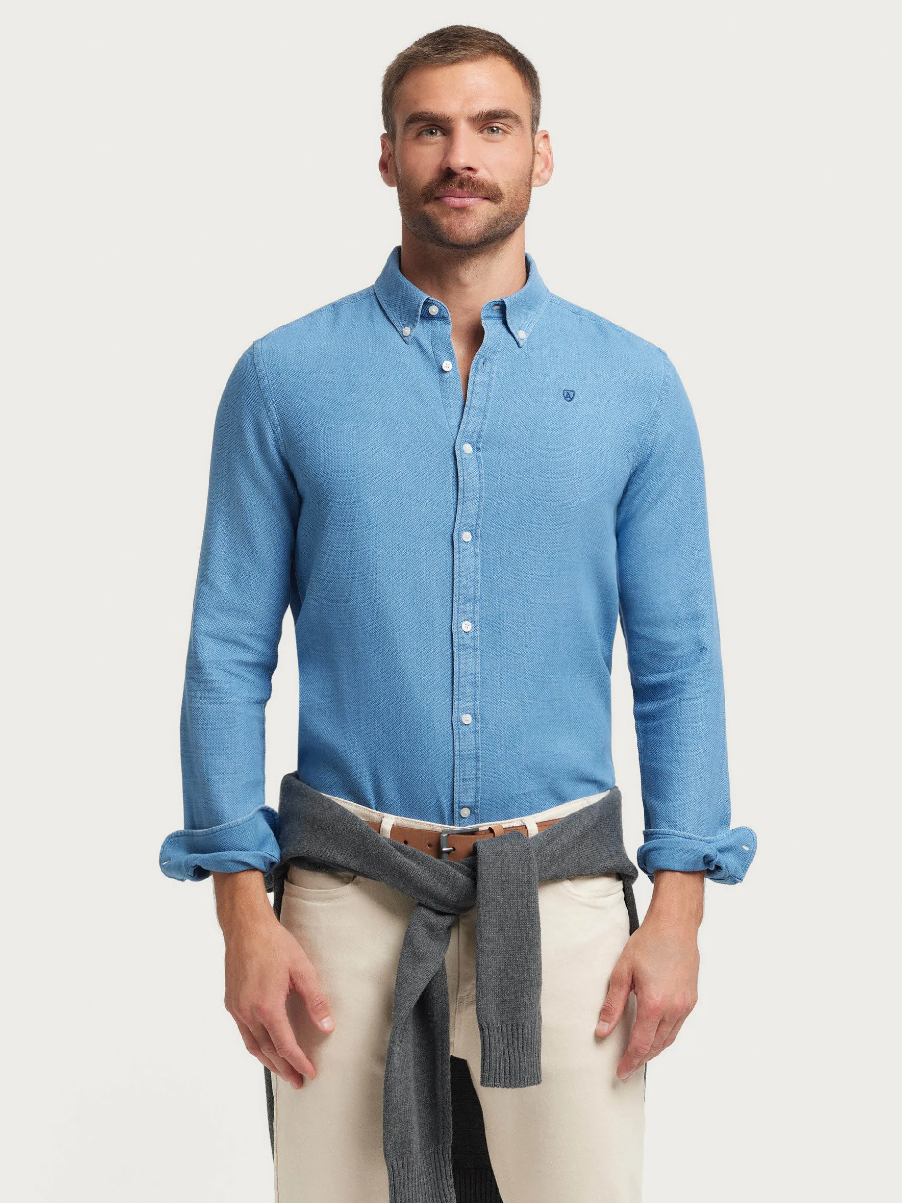 CAMISA DENIM NIDO AZUL