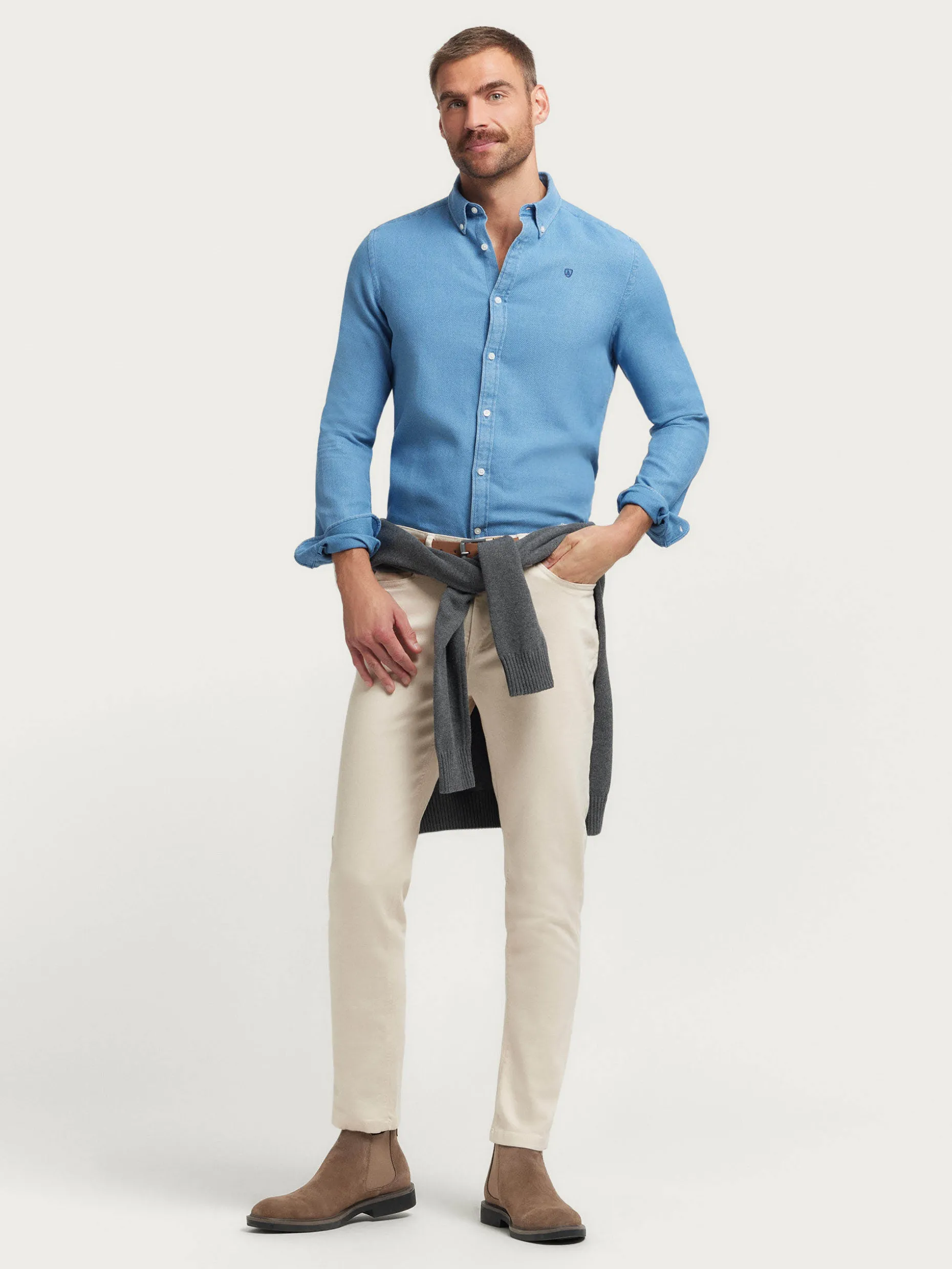 CAMISA DENIM NIDO AZUL