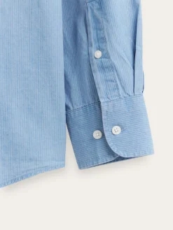 CAMISA DENIM RAYAS AZUL