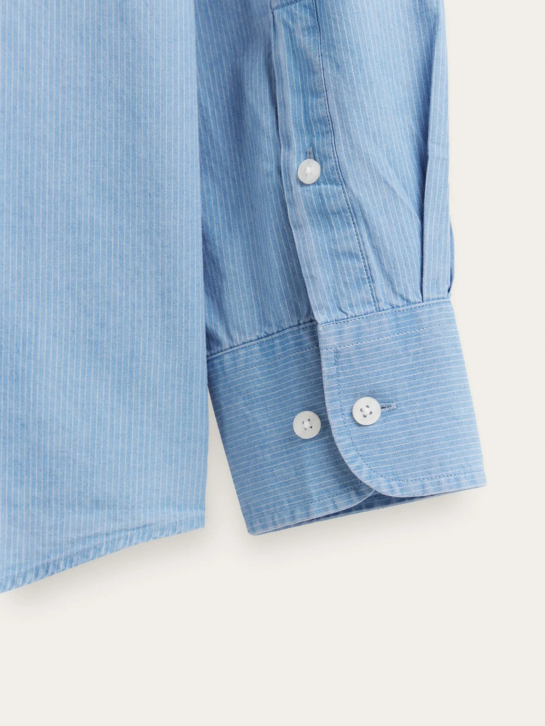 CAMISA DENIM RAYAS AZUL