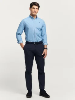 CAMISA DENIM SLUB CELESTE