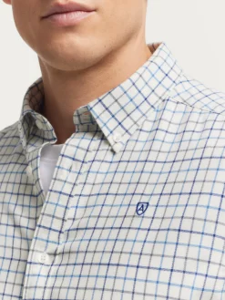 CAMISA FLANNEL CHECKS AZUL MARINO