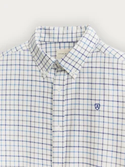 CAMISA FLANNEL CHECKS AZUL MARINO