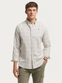 CAMISA FLANNEL CHECKS BEIGE