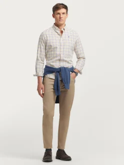 CAMISA FLANNEL CHECKS NARANJA