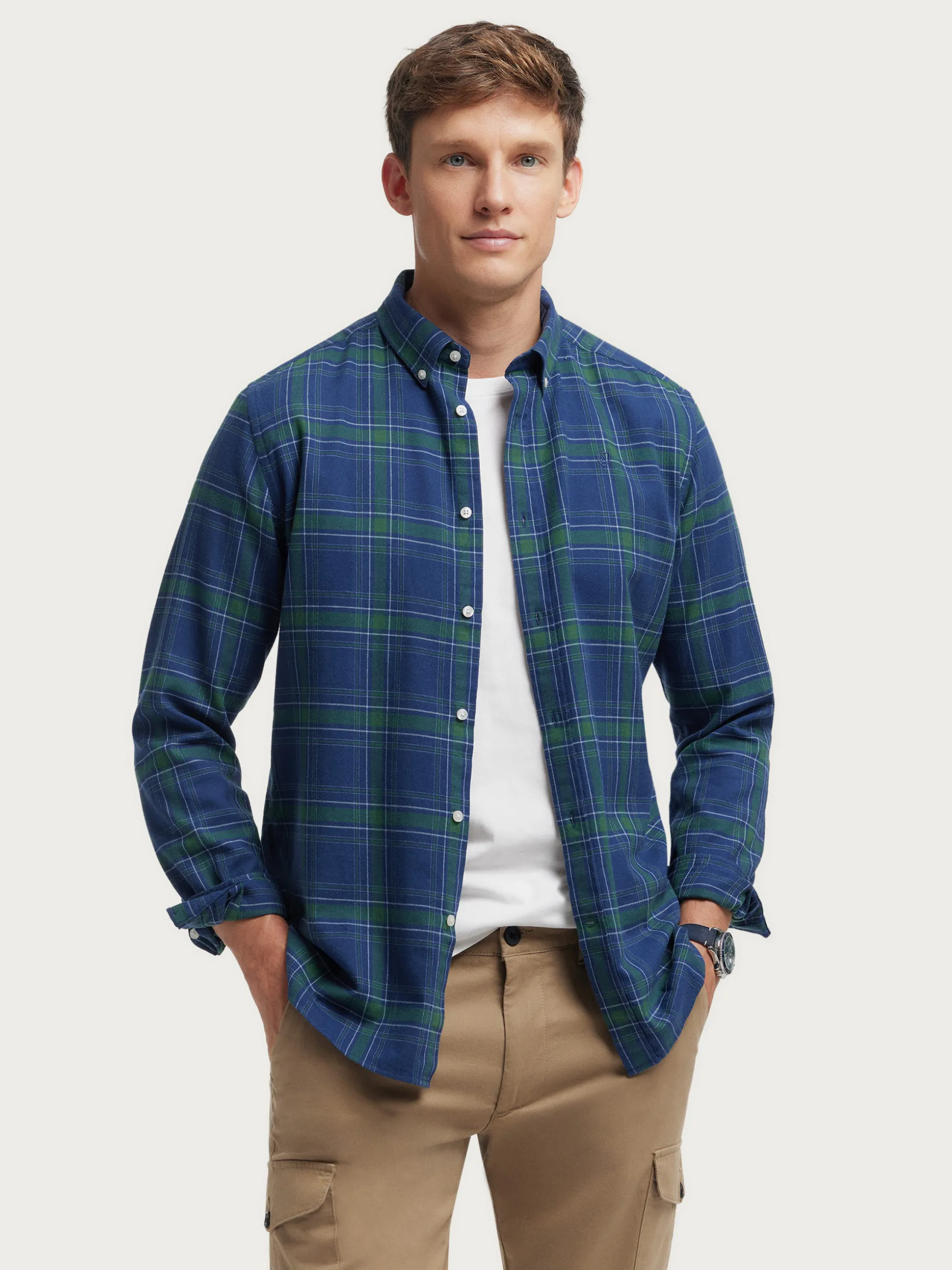 CAMISA FLANNEL TARTAN VERDE