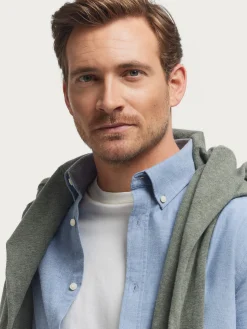 CAMISA FLANNEL TWILL AZUL