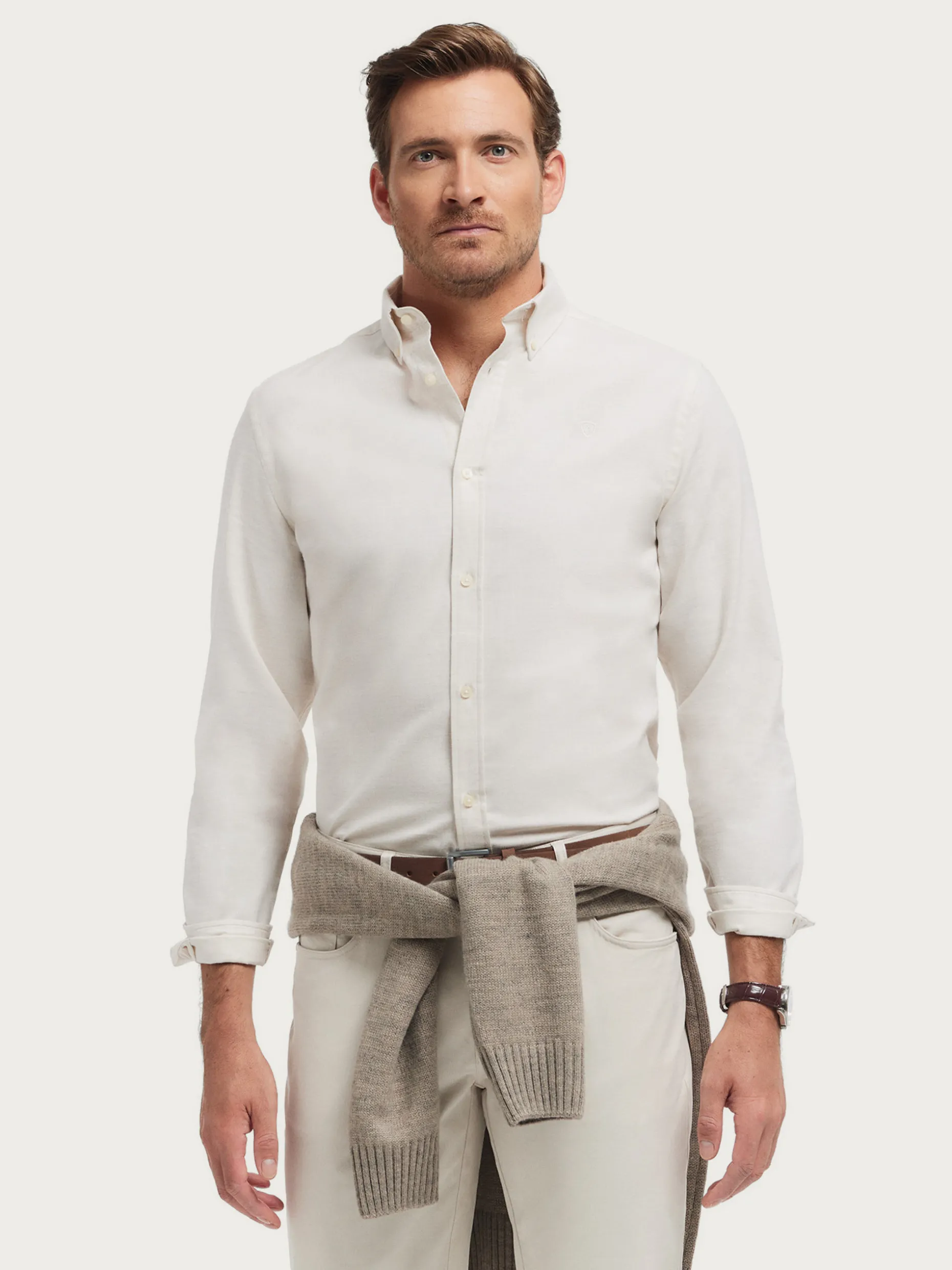 CAMISA FLANNEL TWILL CRUDO