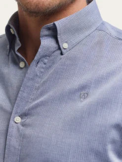CAMISA MICROESPIGA AZUL MARINO