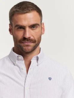 CAMISA OXFORD ASTON BURDEOS