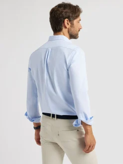 CAMISA OXFORD BASIC CELESTE