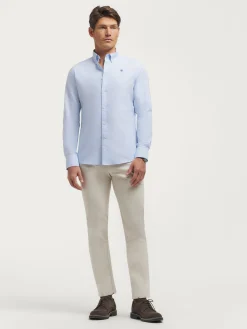CAMISA OXFORD BASIC CELESTE