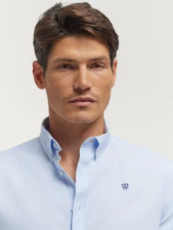 CAMISA OXFORD BASIC CELESTE