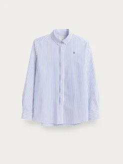 CAMISA OXFORD FANCY STR AZUL