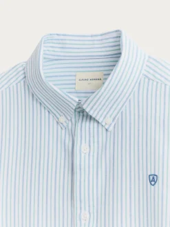 CAMISA OXFORD FANCY STR VERDE