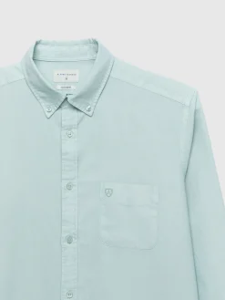 CAMISA OXFORD POCKET DYE VERDE AGUA