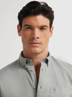 CAMISA OXFORD POCKET DYE GRIS