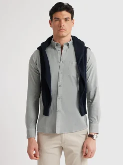 CAMISA OXFORD POCKET DYE GRIS