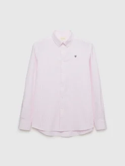 CAMISA OXFORD RAYAS BASIC ROSA