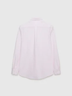 CAMISA OXFORD RAYAS BASIC ROSA