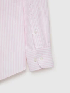 CAMISA OXFORD RAYAS BASIC ROSA