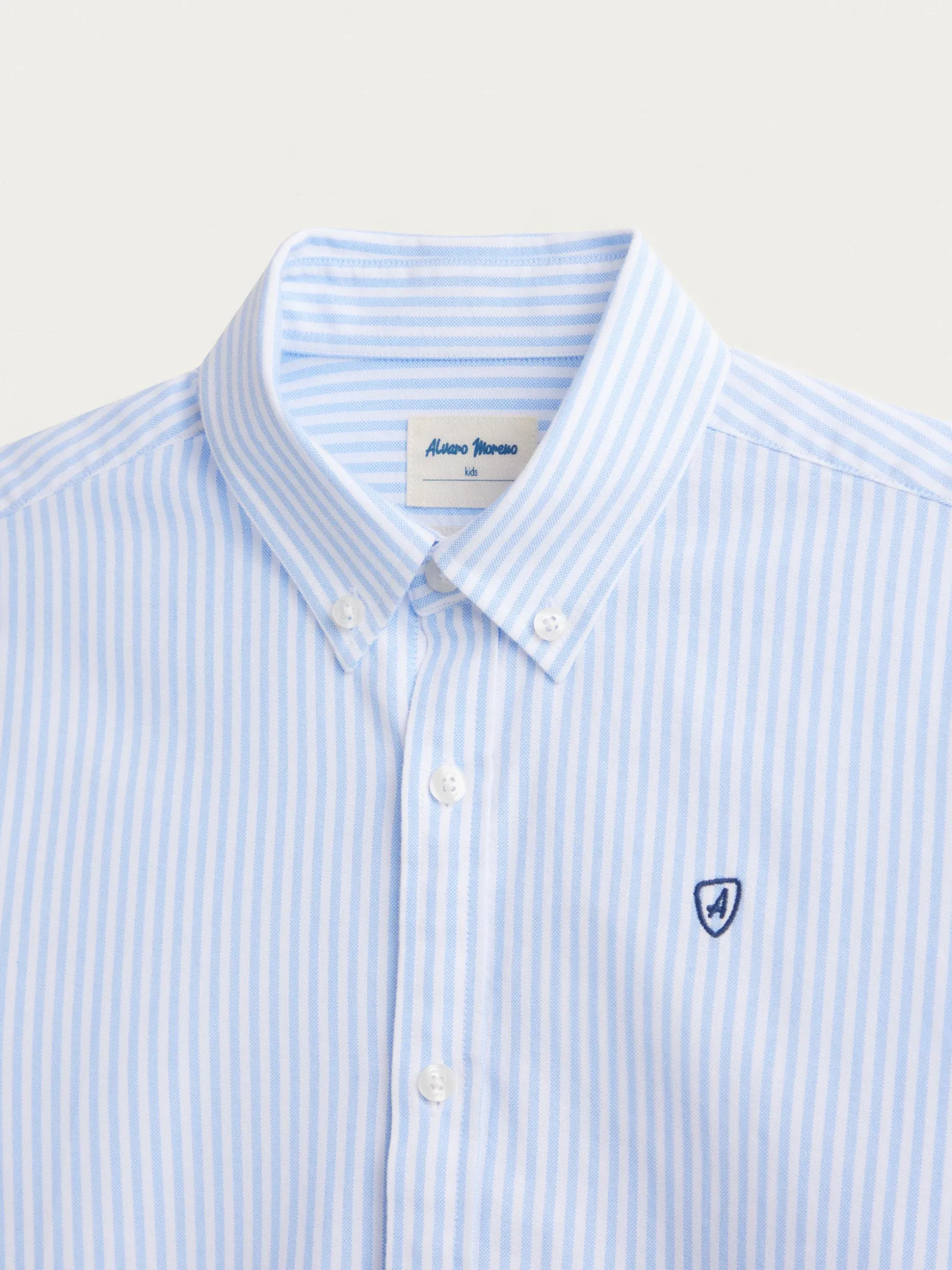CAMISA OXFORD RAYAS KIDS CELESTE