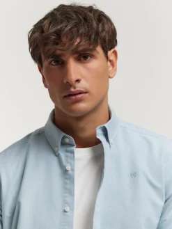 CAMISA OXFORD SOLID AZUL