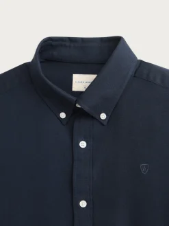 CAMISA OXFORD SOLID AZUL MARINO