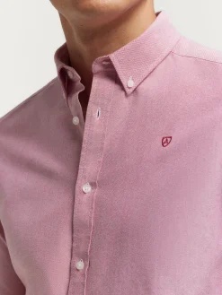 CAMISA OXFORD SOLID BURDEOS