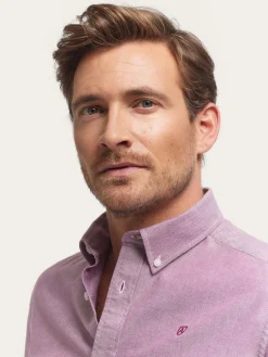 CAMISA OXFORD SOLID BURDEOS