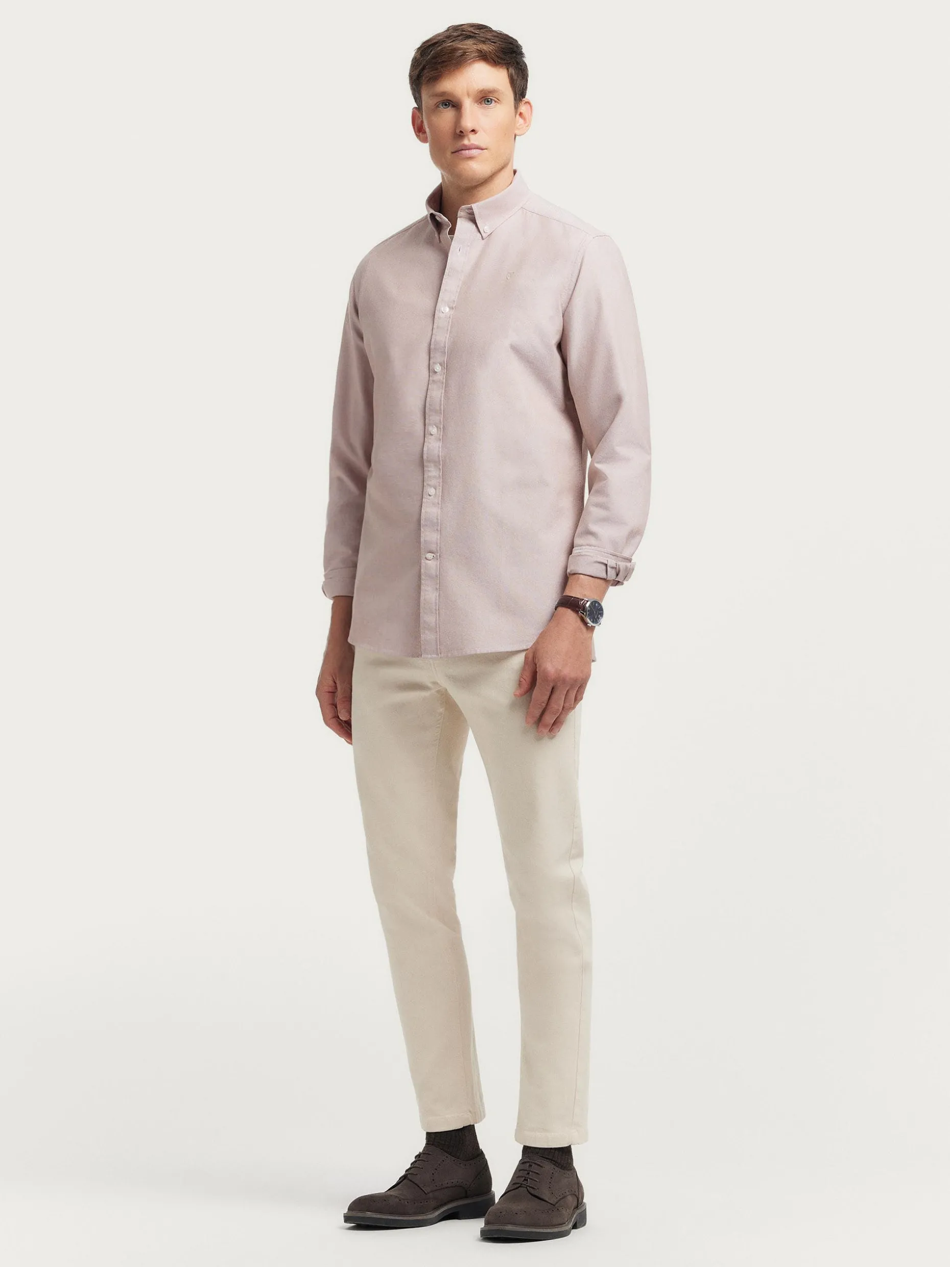 CAMISA OXFORD SOLID CAMEL