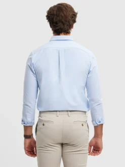 CAMISA OXFORD SOLID CELESTE