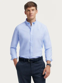 CAMISA OXFORD SOLID CELESTE