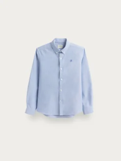 CAMISA OXFORD SOLID KIDS AZUL