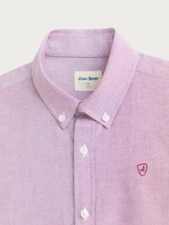 CAMISA OXFORD SOLID KIDS BURDEOS