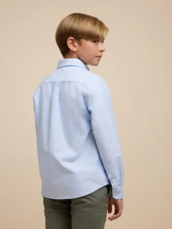 CAMISA OXFORD SOLID KIDS CELESTE