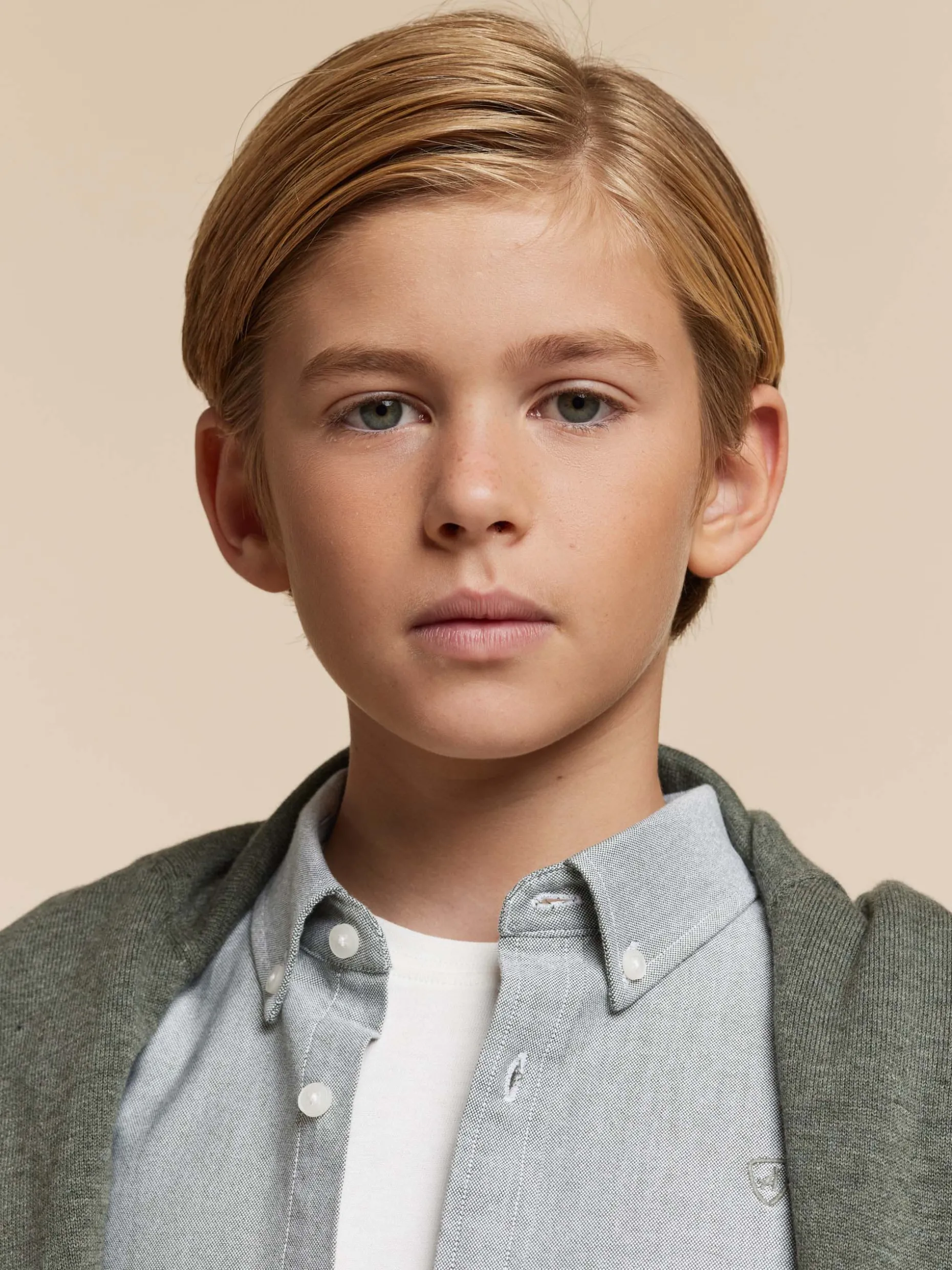 CAMISA OXFORD SOLID KIDS VERDE